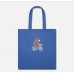 Bear Biking Mountain Bike Bicycle Cycling Royal Blue Tote Bag